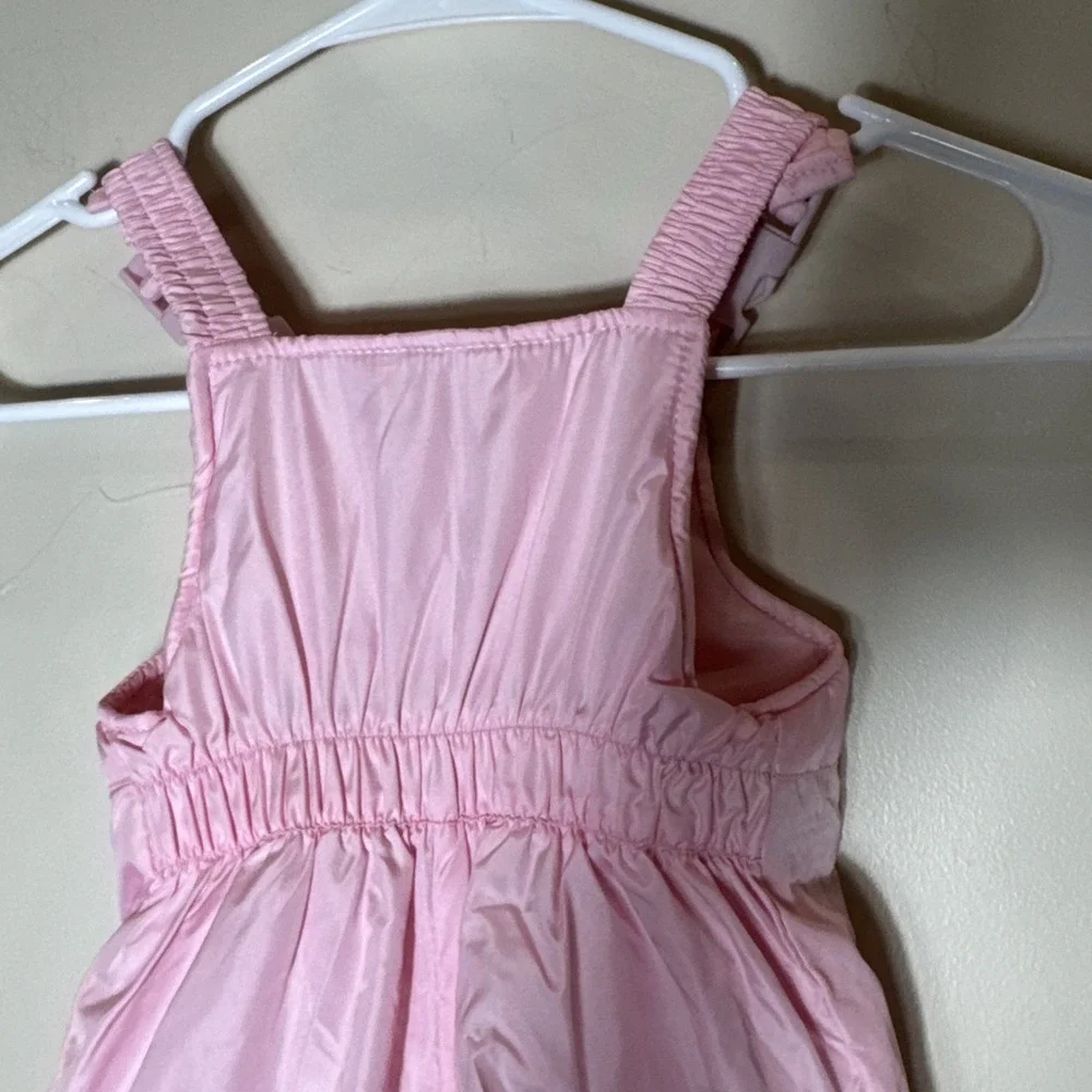 Carters 12 Mths Pink Snow Pants Bib Top Ski Overalls Winter Girls Puffer‎ Zip